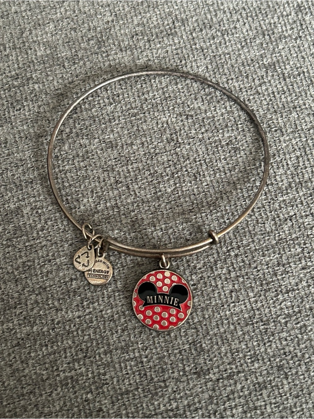 Alex and Ani Minnie Mouse Red Polka Dot Bangle Bracelet